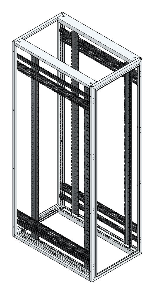 SORAX 19" Servergrundrack, RAL7035, B=600xT=1.000xH=2.000mm