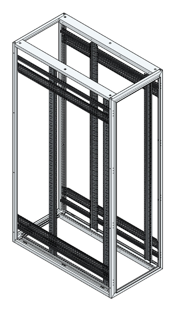 SORAX 19" Servergrundrack, RAL7035, B=600xT=1.200xH=2.000mm