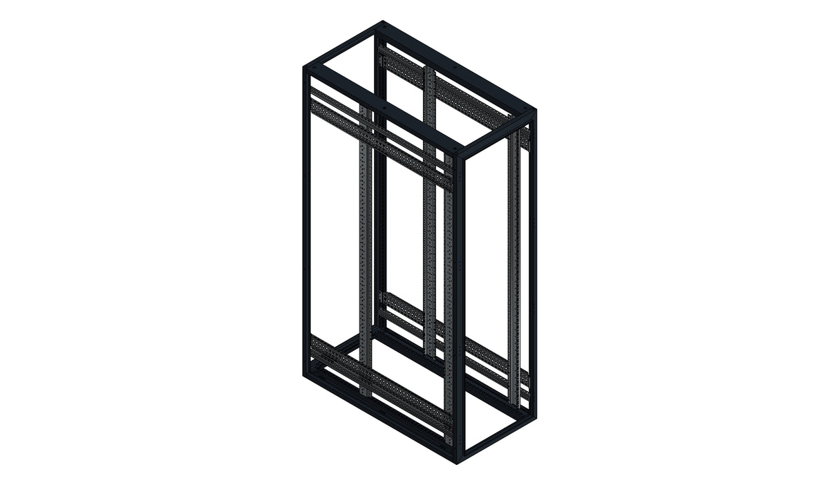 SORAX 19" Servergrundrack, RAL9005, B=600xT=1.200xH=2.000mm