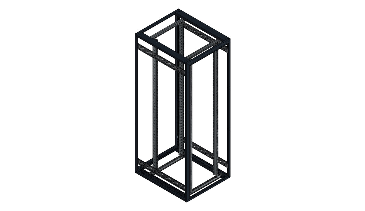 SORAX 19" Servergrundrack, RAL9005, B=800xT=1.000xH=2.200mm