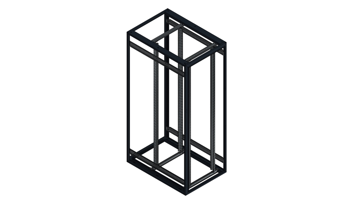 SORAX 19" Servergrundrack, RAL9005, B=800xT=1.200xH=2.200mm