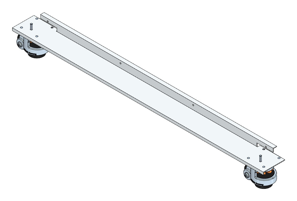 SORAX Schwerlastrollenset, Racktiefe 1.200 mm, RAL7035