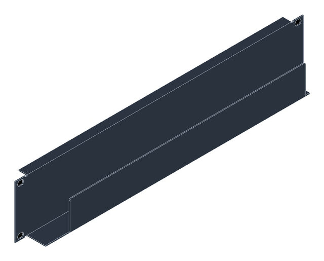 SORAX Kabelwanne 600mm, 2HE, RAL9005