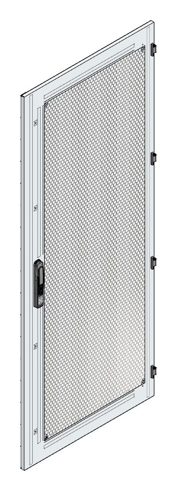 SORAX Stahlblechtüre belüftet, B=800xH=2.000mm, RAL7035