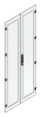 SORAX Sichttüre geteilt IP54, B=800xH=2.000mm, RAL7035