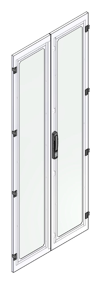 SORAX Sichttüre geteilt IP54, B=800xH=2.000mm, RAL7035