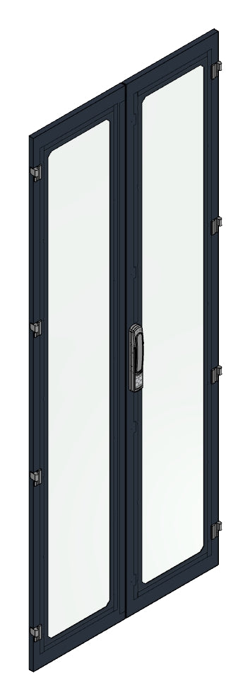 SORAX Sichttüre geteilt IP54, B=800xH=2.000mm, RAL9005