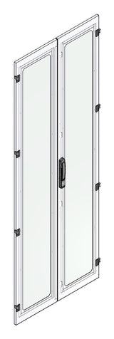 SORAX Sichttüre geteilt IP54, B=800xH=2.200mm, RAL7035