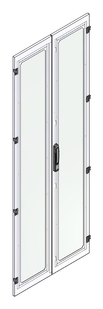 SORAX Sichttüre geteilt IP54, B=800xH=2.200mm, RAL7035