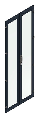 SORAX Sichttüre geteilt IP54, B=800xH=2.200mm, RAL9005