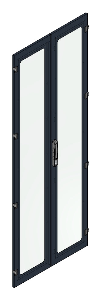SORAX Sichttüre geteilt IP54, B=800xH=2.200mm, RAL9005