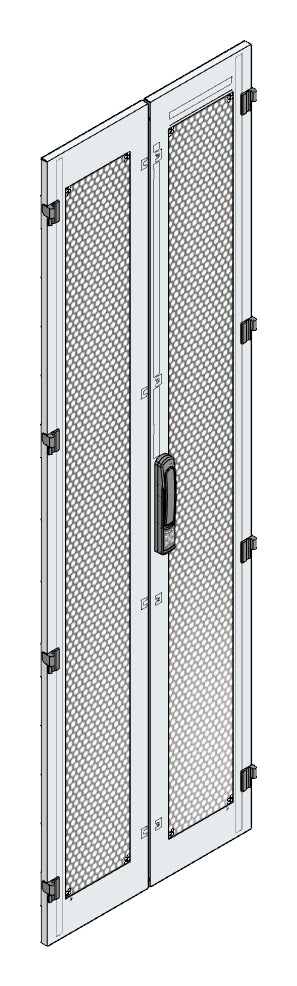 SORAX Türe belüftet, geteilt, B=600xH=2.000mm, RAL7035