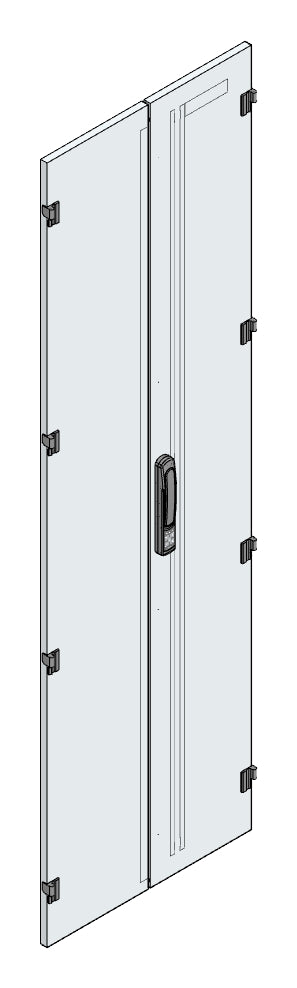 SORAX Stahlblechtüre geteilt IP54, B=600xH=2.000mm, RAL7035
