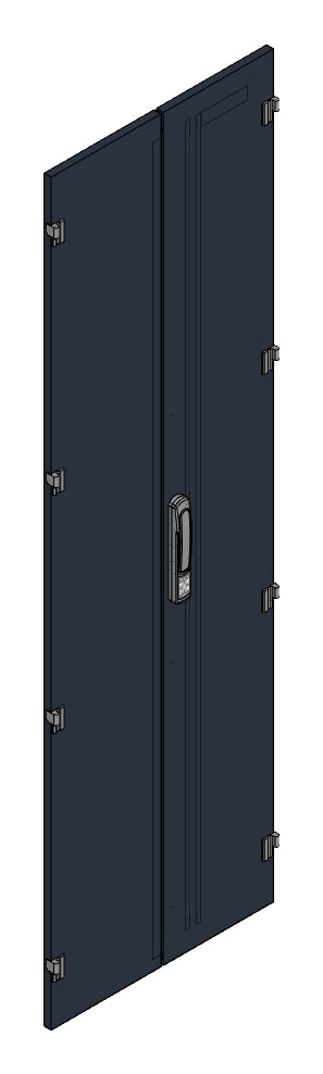 SORAX Stahlblechtüre geteilt IP54, B=600xH=2.000mm, RAL9005