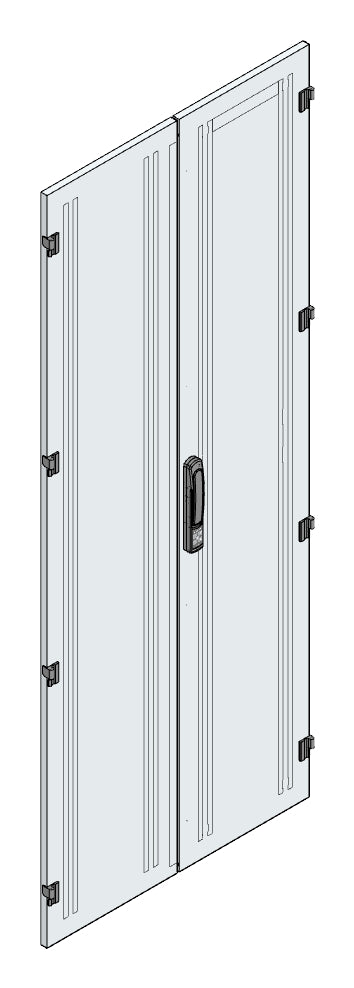 SORAX Stahlblechtüre geteilt IP54, B=800xH=2.000mm, RAL7035