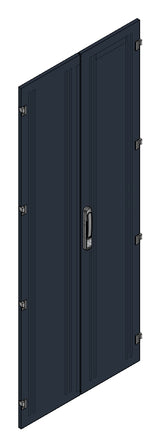 SORAX Stahlblechtüre geteilt IP54, B=800xH=2.000mm, RAL9005