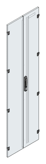 SORAX Stahlblechtüre geteilt IP54, B=600xH=2.200mm, RAL7035