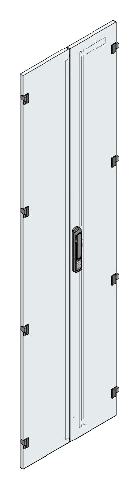 SORAX Stahlblechtüre geteilt IP54, B=600xH=2.200mm, RAL7035
