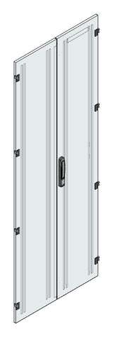 SORAX Stahlblechtüre geteilt IP54, B=800xH=2.200mm, RAL7035