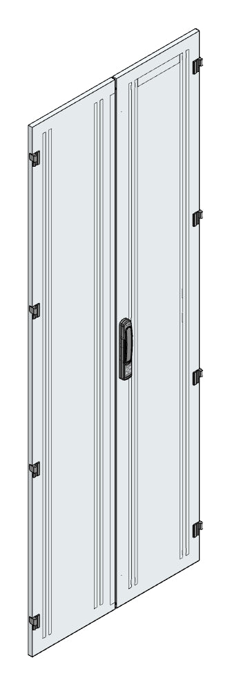 SORAX Stahlblechtüre geteilt IP54, B=800xH=2.200mm, RAL7035