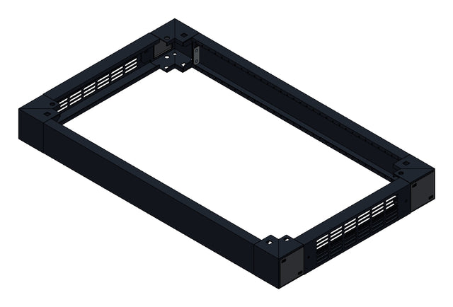 SORAX Sockel, belüftet, B=600xT=1000xH=100mm, RAL9005