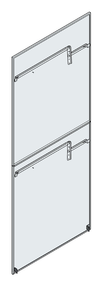 SORAX Seitenwand T=1.000xH=2.200mm, RAL7035, geteilt