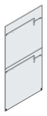 SORAX Seitenwand T=1.200xH=2.200mm, RAL7035, geteilt