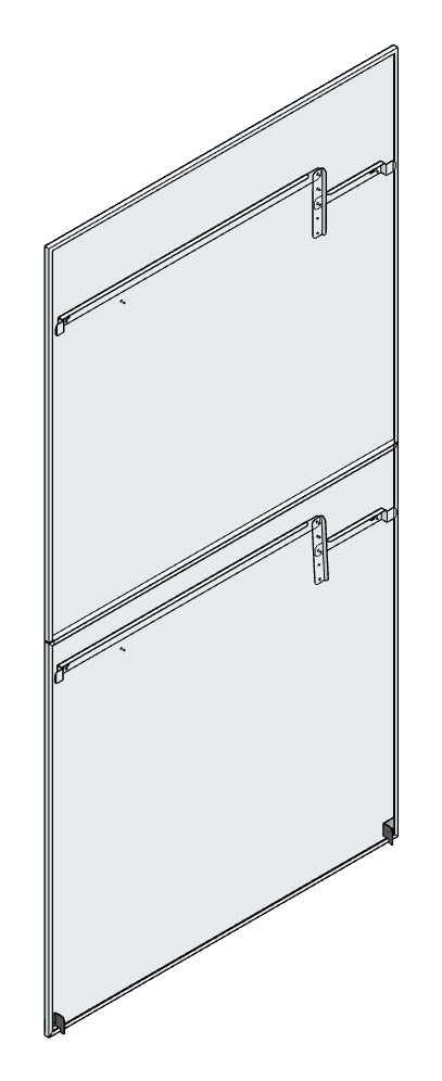 SORAX Seitenwand T=1.200xH=2.200mm, RAL7035, geteilt