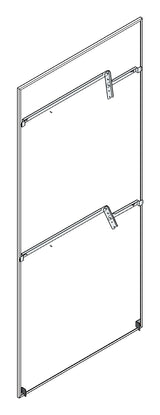 SORAX Seitenwand T=1.000xH=2.000mm, RAL7035, ganz