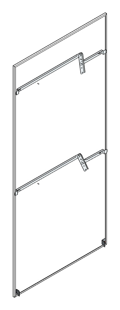 SORAX Seitenwand T=1.000xH=2.000mm, RAL7035, ganz