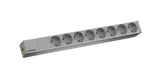 19" Netzleiste, 1HE, 8xSchuko, ohne Anschlussleitung