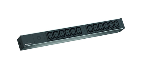 19" Netzleiste, 1HE, 12xC13, 2m, C14