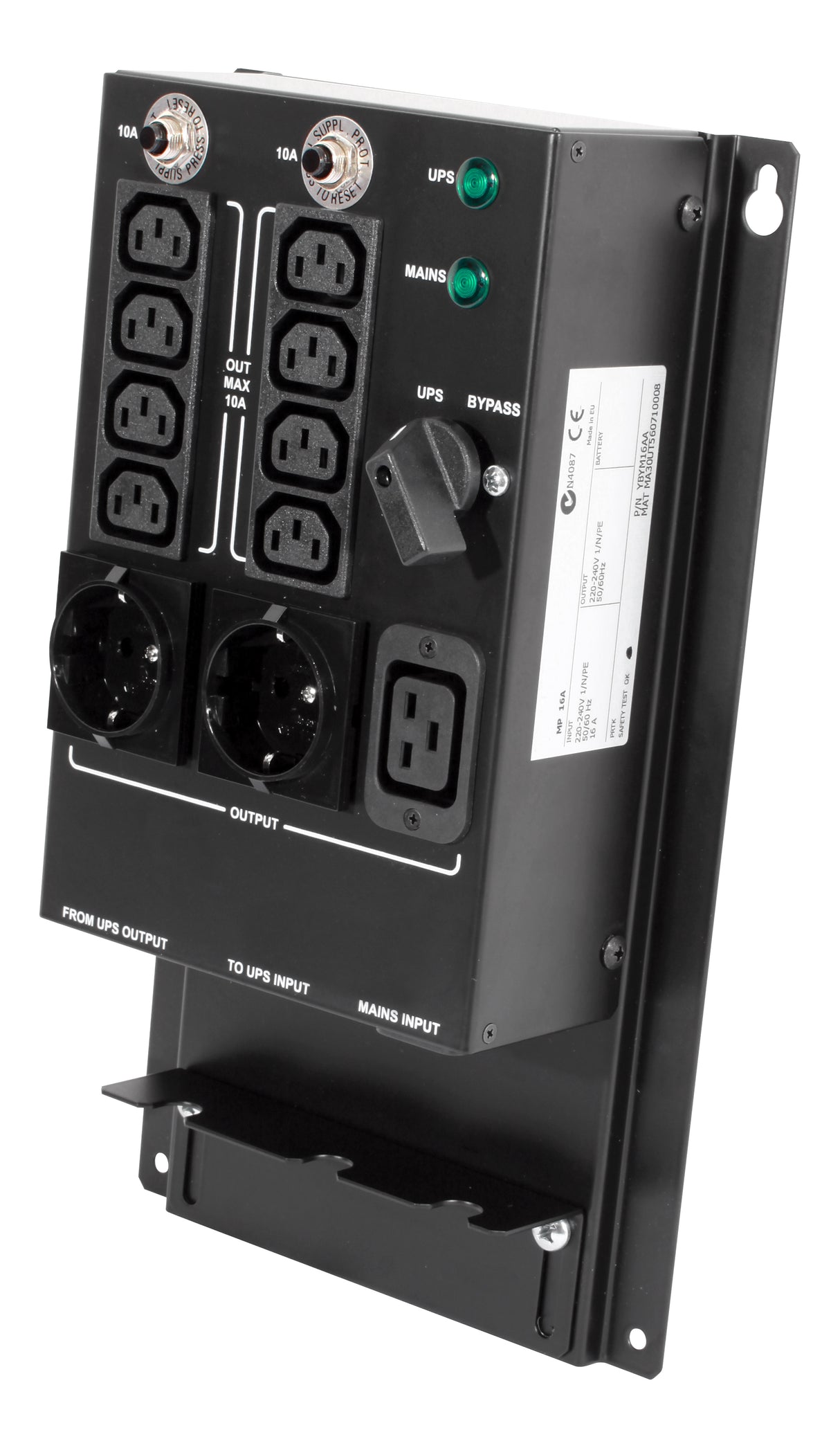 Wartungsbypass 16A (bis 3kVA USV) - Wandmontage