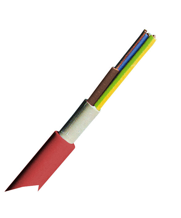 YM-J 3x2,5 re rot, PVC Mantelleitung