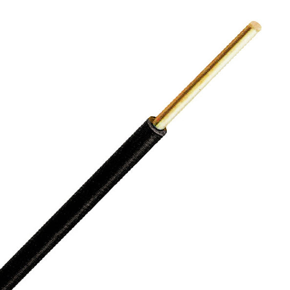 H07V-U (Ye) 1,5mm² schwarz, PVC Aderleitung eindrähtig