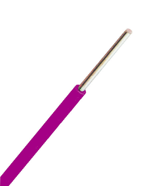 H07V-U (Ye) 1,5mm² violett, PVC Aderleitung eindrähtig,Folie