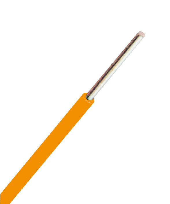H07V-U (Ye) 1,5mm² orange, PVC Aderleitung eindrähtig, Folie