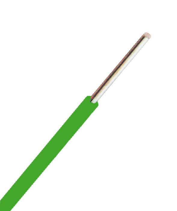 H07V-U (Ye) 1,5mm² grün, PVC Aderleitung eindrähtig, Folie