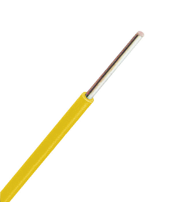 H05V-U (Yse) 1mm² gelb, PVC Aderleitung eindrähtig