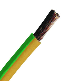 H05V-K (Ysf) 1mm² gelb/grün, PVC Aderleitung feindrähtig