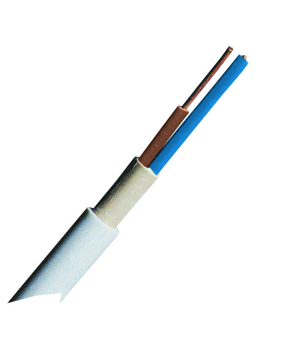 NYM-O 2x1,5 re hellgrau, PVC Mantelleitung 500m Trommel