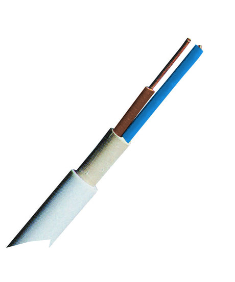 NYM-O 2x2,5 re hellgrau, PVC Mantelleitung 100m Ring