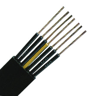 H07VVH6-F 4G1,5 schwarz, PVC Flachleitung feindrähtig