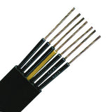 H07VVH6-F 4G1,5 schwarz, PVC Flachleitung feindrähtig