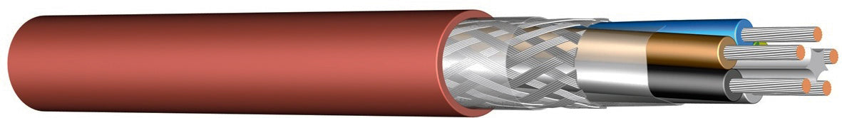 SiFCuSi-J 5x0,75 Silikon-Schlauchl. mit Kupferabsch., rbr