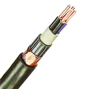 NYCY 2x1,5re/1,5 schwarz, PVC Starkstromkabel 0,6/1kV