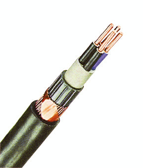 Foto: NYCY 4x2,5re/2,5 schwarz, PVC Starkstromkabel 0,6/1kV