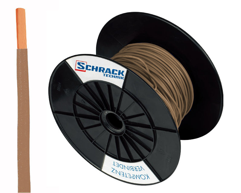 Spule H07V-U (Ye) 1,5mm² braun, eindrähtig