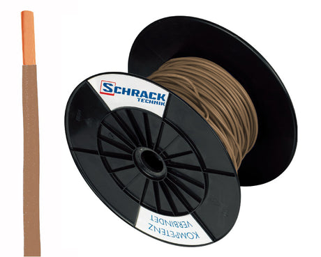 Spule H07V-U (Ye) 1,5mm² braun, eindrähtig