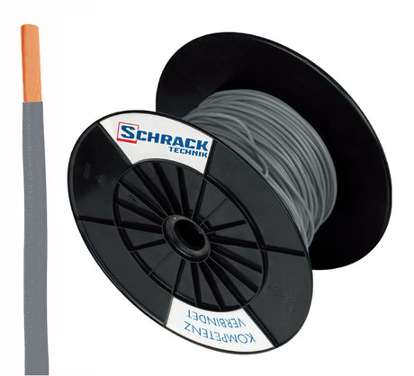 Spule H07V-U (Ye) 1,5mm² grau, eindrähtig